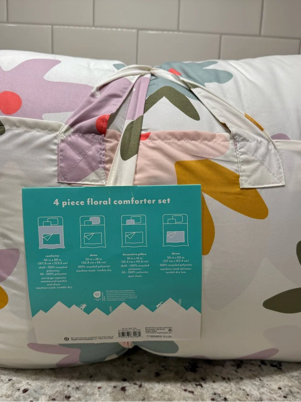 Twin Floral Multi-Piece Piece Girls Bedding Set (4 pc)- Pillowfort NWT